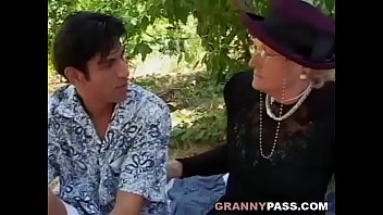 granny catches grandson jerking off