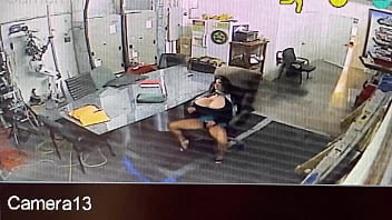 caught on security camera having sex