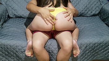 sister caught brother jerking