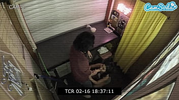 caught on security camera having sex