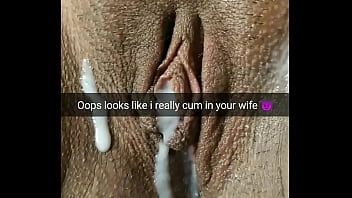 cuckold creampie eating