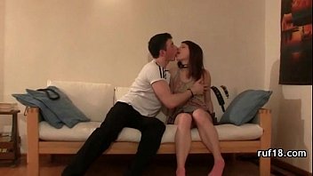 couple having sex on sofa