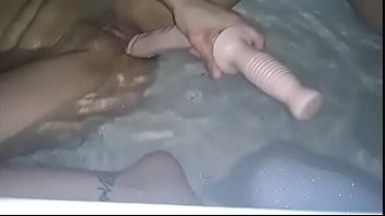 black milf in bathtub